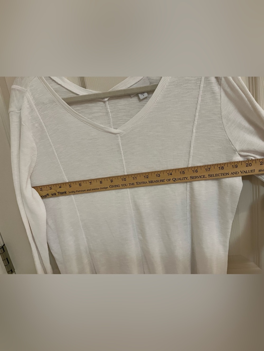 J. Jill White V-Neck Long Sleeve Tee - Picture 2 of 5
